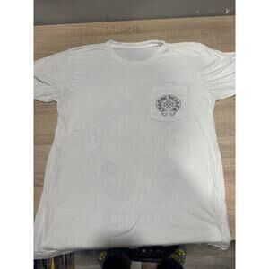 Size M - Chrome Hearts Horseshoe Logo White Tee Miami